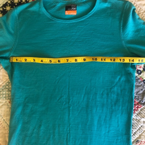 Icebreaker turquoise/teal 100% merino top - Picture 5 of 8